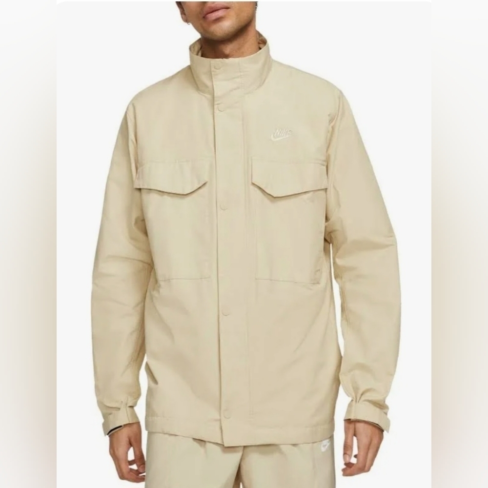 Nike Sportswear Woven M65 Full Zip Jacket tan khaki CZ9922-224 size small